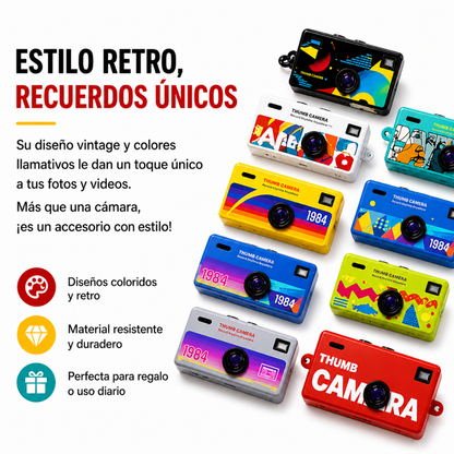Mini Cámara Retro Llavero 1080P